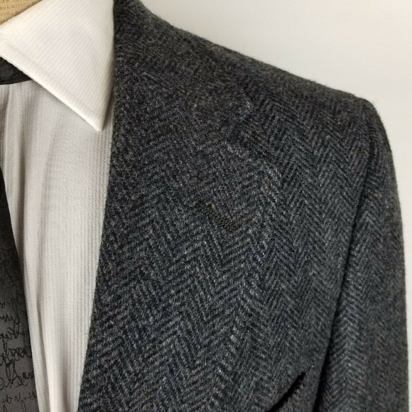 Vintage Brooks Brothers Mens Tweed Blazer 40S Gray - Picture 6 of 11